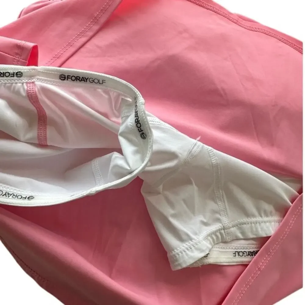 FORAY Golf Pink Elastic Waistband Skirt Women’s Tall Small NWT Athletic Skort